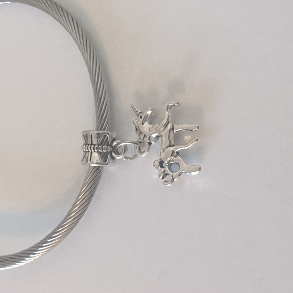 Silver Unicorn‎ Dangle Charm for Pandora Style Bracelet